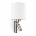 Wandarmatuur ROB SHADE E27 IP20, nikkel gesatineerd 