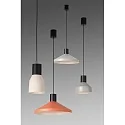 Faro Pendelarmatuur KOMBO E27 IP20, zwart mat, terracotta 