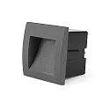 Faro Wandinbouwarmatuur SEDNA SQ90 vierkant, indirect, schakelbaar IP65, donkergrijs 