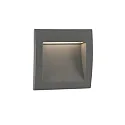 Faro Wandinbouwarmatuur SEDNA SQ90 vierkant, indirect, schakelbaar IP65, donkergrijs 
