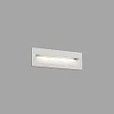 Faro wall recessed luminaire NAT down, square, switchable IP65, white matt 