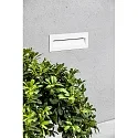Faro wall recessed luminaire NAT down, square, switchable IP65, white matt 