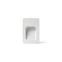 Wandinbouwarmatuur NASE down, hoekig, schakelbaar IP44, wit mat 