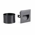 Faro wall recessed luminaire MINI CARTER down, square, switchable IP44, dark grey 