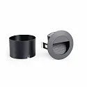 Faro Wandinbouwarmatuur MINI RACING down, rond, schakelbaar IP44, donkergrijs 