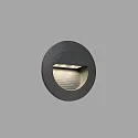Faro Wandinbouwarmatuur MINI RACING down, rond, schakelbaar IP44, donkergrijs 