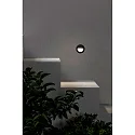Faro Wandinbouwarmatuur MINI RACING down, rond, schakelbaar IP44, donkergrijs 