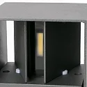 Wandarmatuur voor buitenshuis OLAN 2-vlams LED IP65, donkergrijs 