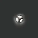 Faro Vloerinbouwarmatuur KANE 3 3-voudig, rond IP67, rvs, gesatineerd 