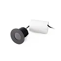 Faro Vloerinbouwarmatuur GRUND 37 (INCL HONEYCOMB) 700MA rond, stijf, begaanbaar IP67, zwart, geanodiseerd dimbaar