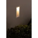 Faro Wandinbouwarmatuur SOUN 105 down, hoekig, indirect IP65, wit mat 