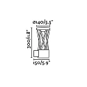 Faro outdoor wall luminaire TWIST LED IP65, dark grey 