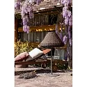Faro outdoor floor lamp SAIGON E27 IP44, dark grey 