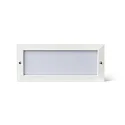 wall recessed luminaire STRIPE-2 square, with diffuser IP54, white matt 