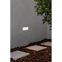 Faro wall recessed luminaire STRIPE-2 square, with diffuser IP54, white matt 