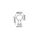 Faro Buitenlamp MOON 300 E27 IP44, donkergrijs, opaal 