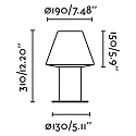 Faro Buitenlamp MISTU 310 E27 IP44, donkergrijs, opaal 