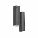 outdoor wall luminaire STEPS 2 flames GU10 IP44, dark grey 