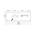 Frisch-Licht Mounting frame for LED Insert panel, module 625, 1558x316mm, white