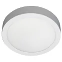 Opbouw armatuur plat, rond, geschikt voor beeldschermwerkstations IP54, gepoedercoat, wit dimbaar