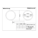 Frisch-Licht LED Downlight, round, 24W, 4000K, 1900lm, IP20, opal, DALI dimmable, white