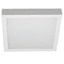 Opbouw armatuur hoekig, plat, geschikt voor beeldschermwerkstations IP54, gepoedercoat, wit dimbaar