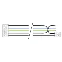 Through-wiring 5 x 2,5 mm² for Damp proof luminaire, series 9166, 1572mm