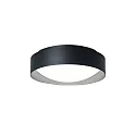 Wand- en plafondarmatuur PREMIUM ARCHITEKTUR Ø 30,8cm rond IP40, zwart, metaalgrijs dimbaar