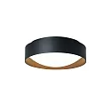 Wand- en plafondarmatuur PREMIUM ARCHITEKTUR Ø 30,8cm rond IP40, zwart, koperbruin 