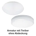 Wand- en plafondarmatuur 7465 Ø 36cm IP65, wit dimbaar