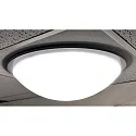 Dekorring for LED Wall / Ceiling luminaire, spherical and cylindrical, series 7510, D33cm, stainless steel look titanium