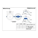 Frisch-Licht LED Recessed Downlight, 10W, 3000K, 1000lm, IP20, faceted reflector, white