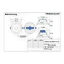 Frisch-Licht LED Recessed Downlight, 20W, 3000K, 2000lm, IP20, UGR < 19, white