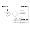 Frisch-Licht LED Recessed Downlight, GU10, 7W, 4000K, 600lm, IP20, swivelling, white