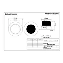 Frisch-Licht LED Recessed Downlight, 12W, 3000K, 1000lm, IP20, swivelling, silver
