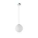 Pendelarmatuur Ø40 schakelbaar IP40, chroom, wit dimbaar