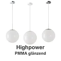 Pendelarmatuur Ø40 schakelbaar IP40, chroom, wit dimbaar