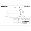 Frisch-Licht light bar MICROPAL®, UGR<19 / 1407MM / 840 DALI controllable, direct, with suspension kit IP40, black dimmable