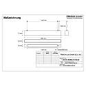 Frisch-Licht light bar MICROPAL®, UGR<19 / 1687MM / 830 DALI controllable, direct, with suspension kit IP40, black dimmable