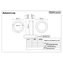 Frisch-Licht Pendelarmatuur Ø 80CM DALI aanstuurbaar, CCT Switch, direct, UGR < 19, ring vorm IP40, zwart dimbaar