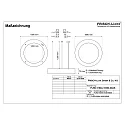 Pendelarmatuur Ø 189CM DALI aanstuurbaar, CCT Switch, direct, UGR < 19, ring vorm IP40, zwart dimbaar