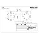 Frisch-Licht Pendelarmatuur Ø 115.5CM DALI aanstuurbaar, CCT Switch, direct / indirect, UGR < 19, ring vorm IP40, wit dimbaar