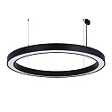 Pendelarmatuur Ø 150CM CCT Switch, direct / indirect, UGR < 19, multipower, ring vorm IP40, zwart dimbaar