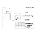 LED Recessed Downlight, 17/21/25W, 3000K, 2100lm, square, IP54, white