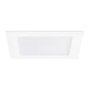 ceiling recessed luminaire 22,5x22,5 square, flat IP44, white dimmable
