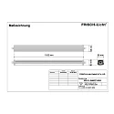 Frisch-Licht Armatuur voor vochtige ruimten WNL149466PC.7084 groot, 3-polig, slagvast IP66, grijs 