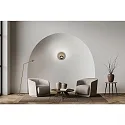 Knapstein wall luminaire MEGGI round IP20, nickel matt dimmable