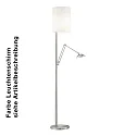 Staande lamp 952 met scharnierende arm, met LED-spot IP20, nikkel mat, taupe dimbaar