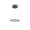 Knapstein Pendelarmatuur LISA-60 up down, Tunable White, bedienbaar met gebaren IP20, zwart dimbaar