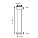 Knapstein Pendelarmatuur ZERA-1 IP20, brons dimbaar